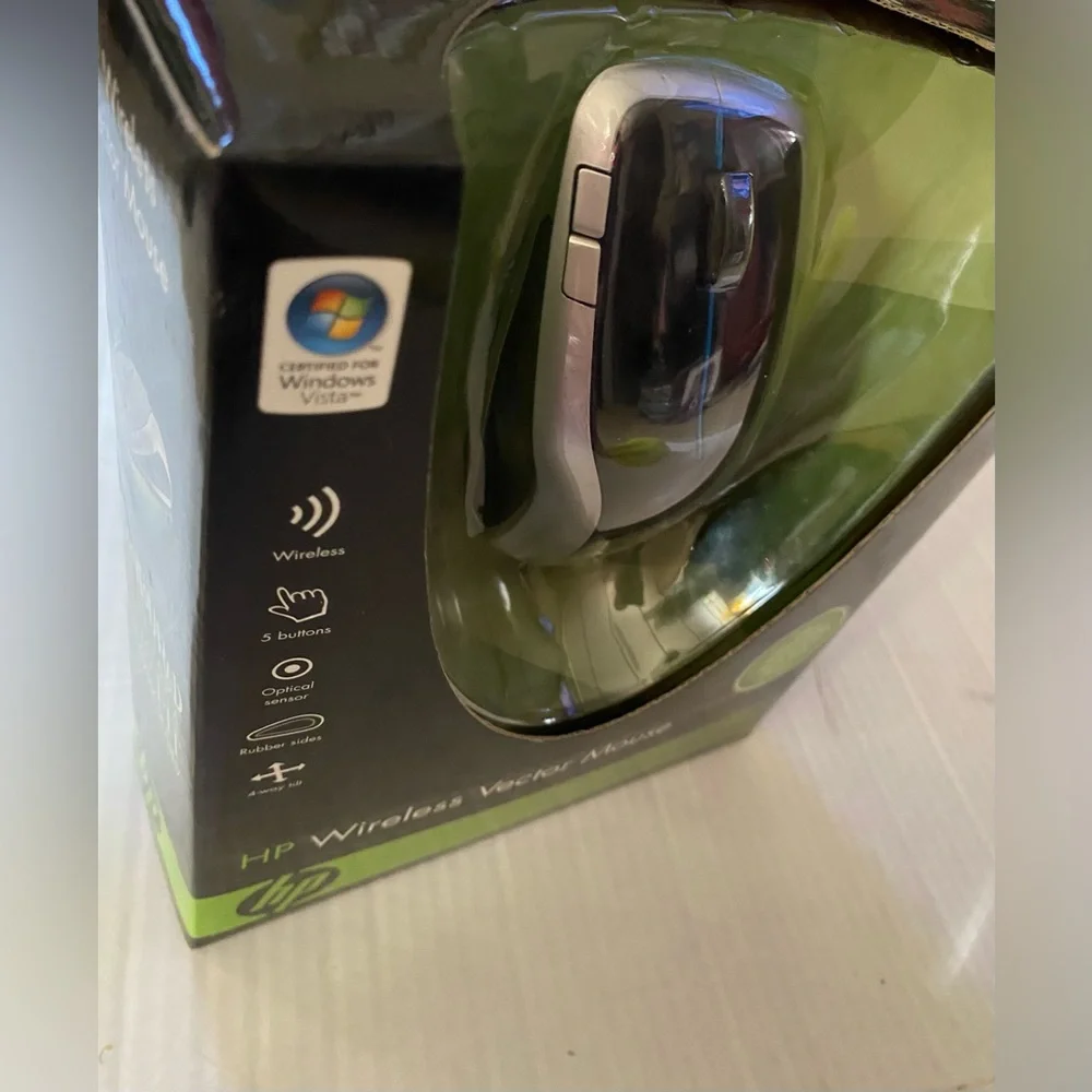 HP Wireless Vector Mouse retro 2008 for Windows Vista KT400AA#ABA NEW